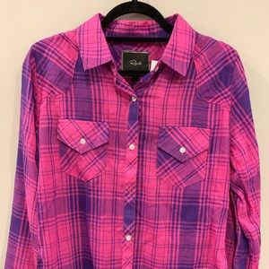 Rails Fuschia/Purple L/S Button Down Shirt